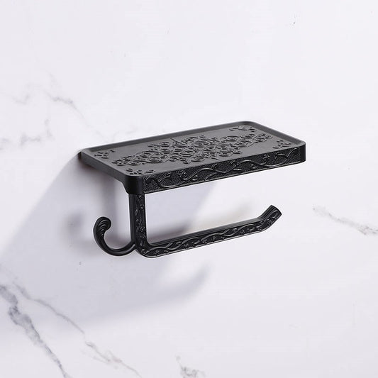 Antique Carved Mobile Phone Stand Bathroom Storage Organize The Shelves Tissue Holder