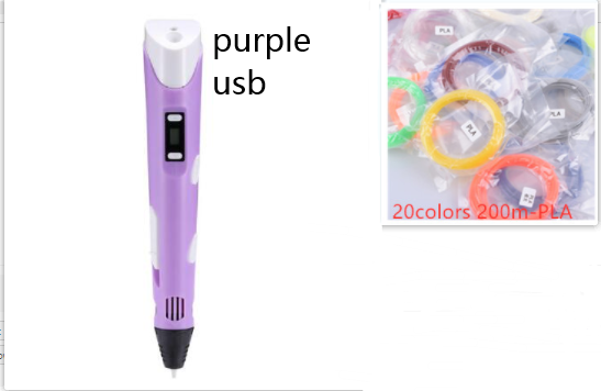 3D print pen 3D pen two generation graffiti 3D stereoscopic paintbrush children puzzle painting toys