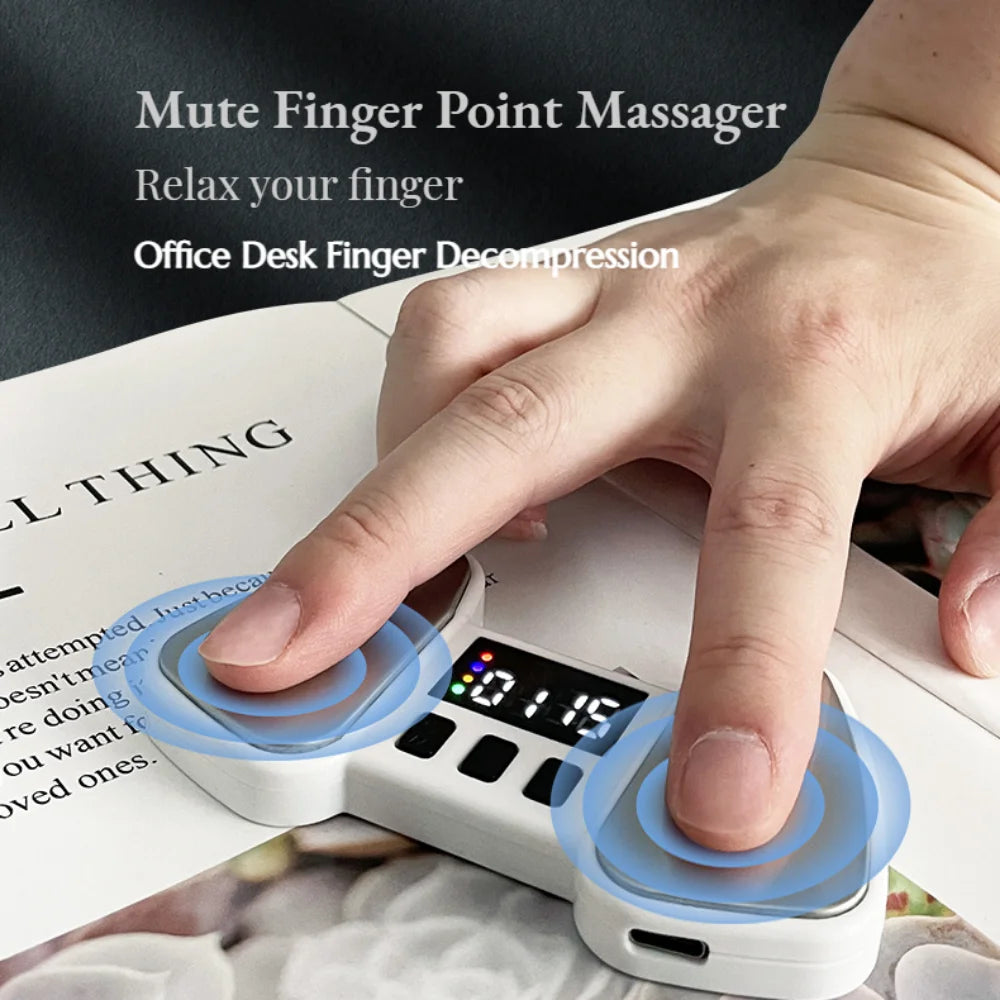 Palm Meridian Kneading Acupoint Electric Physiotherapy Care Fingertip Massage Pulse Instrument