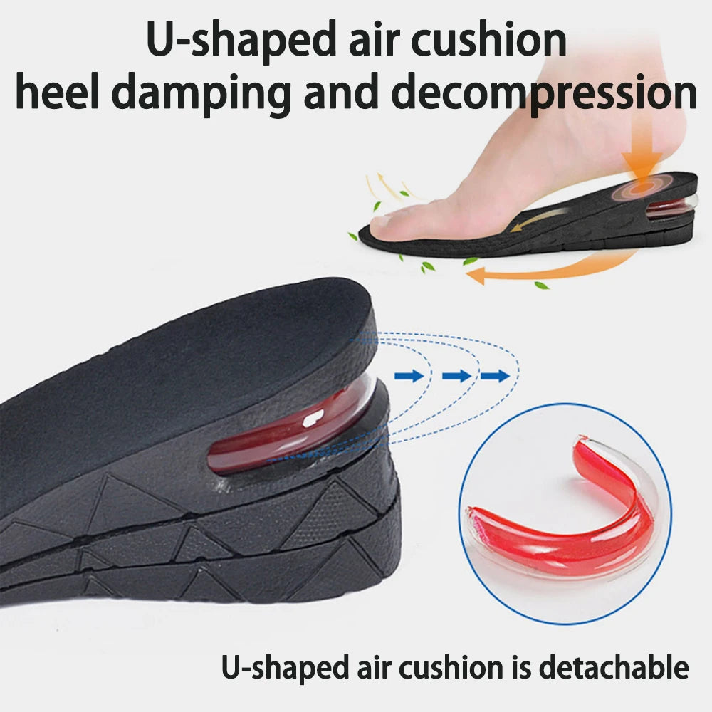 Height Increase Insole Invisible Heightening Template Air Cushion Shoe Inserts Variable Height Insoles Adjustable Cut Foot Pad